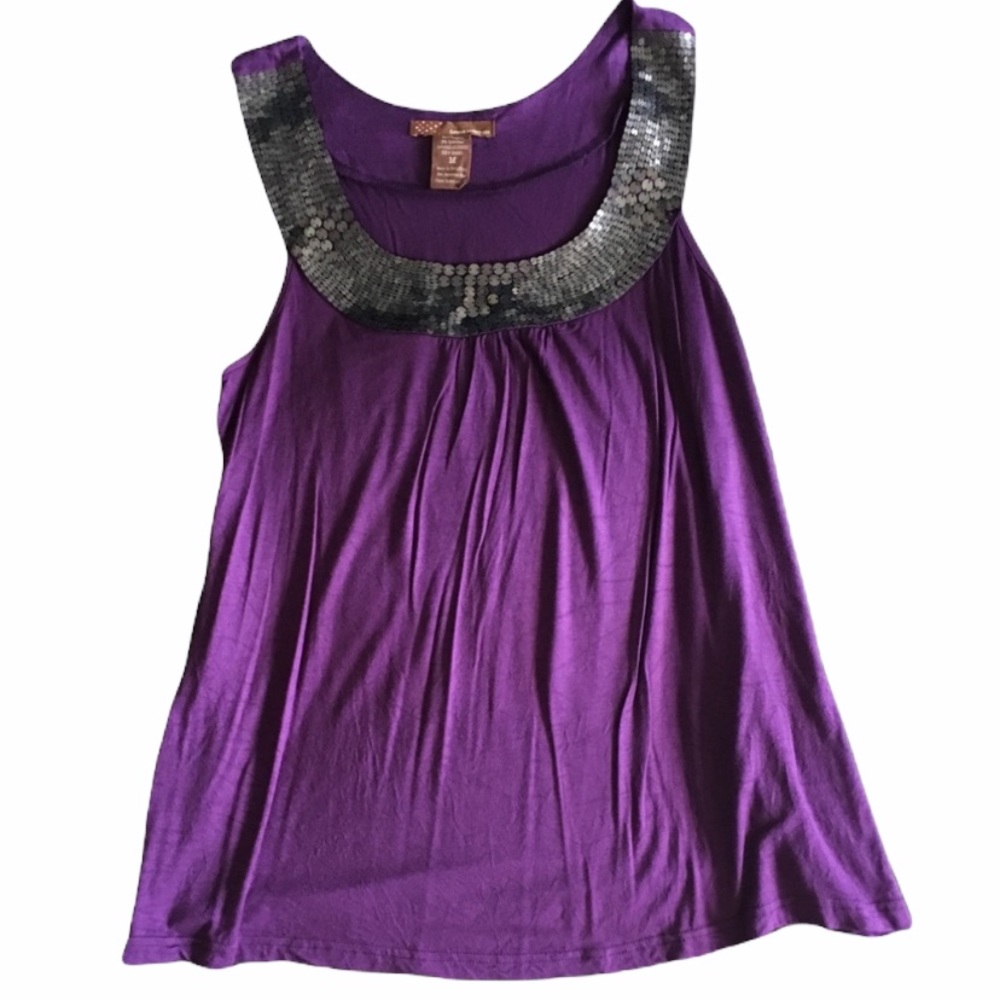 Forever 21 - Royal Purple Sequined Tank Top (Medium)